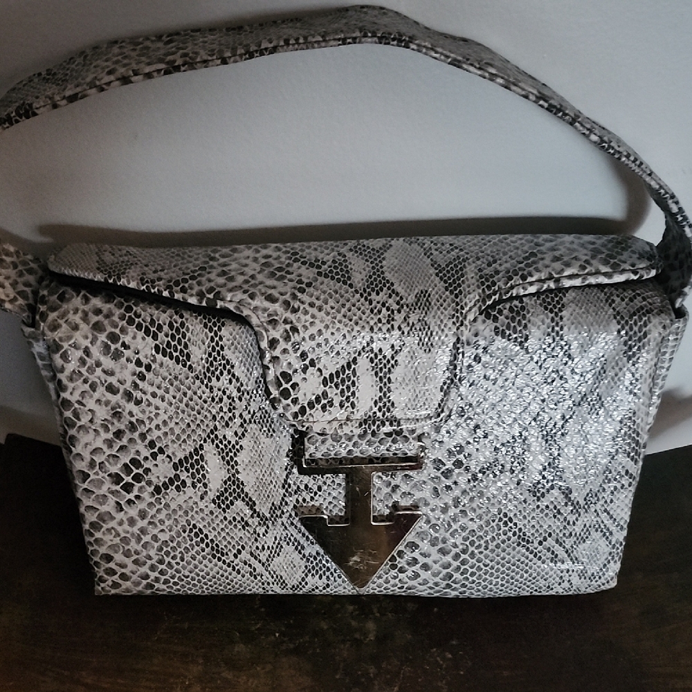 Delicato by Markay Vintage Snakeskin Print Handbag